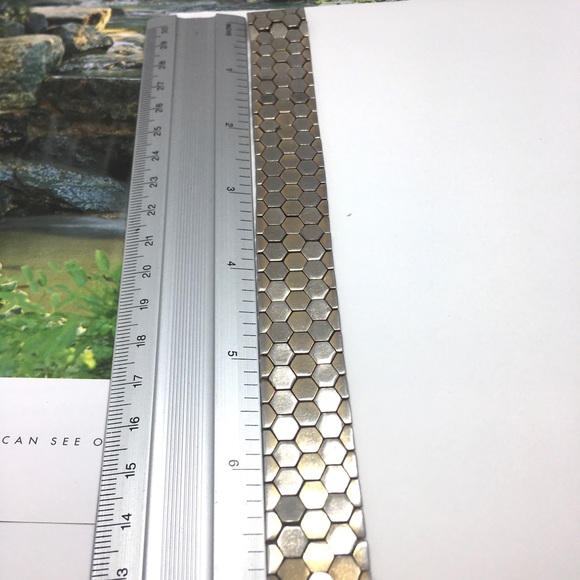 Vtg Crown Trifari Goldsilver Octagon Link Bracelet - Picture 5 of 5